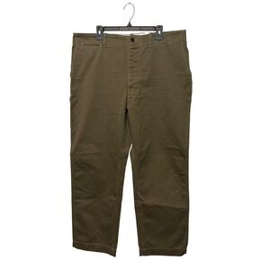 Buck Mason Officer Pants Mens 38 Khaki Tan Service Twill Chino Button Fly 38x30